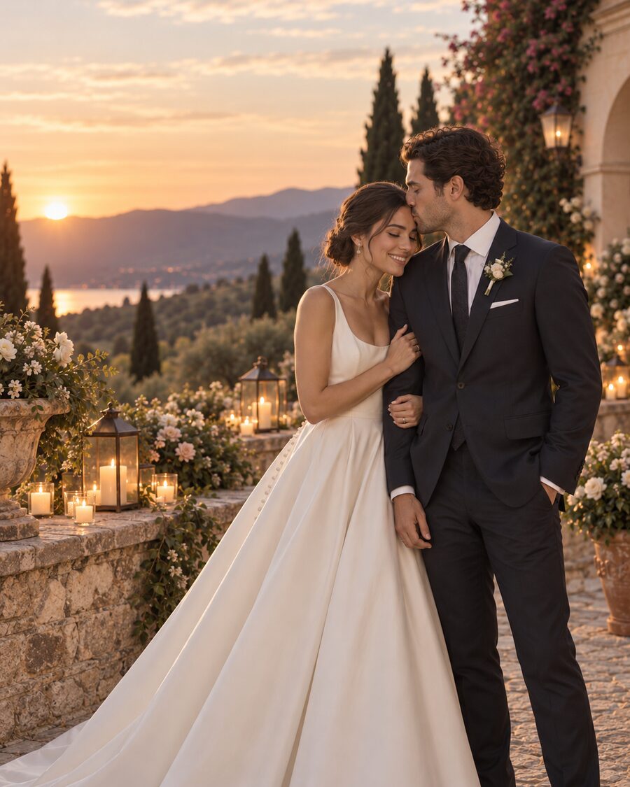 Ana y Luis al atardecer